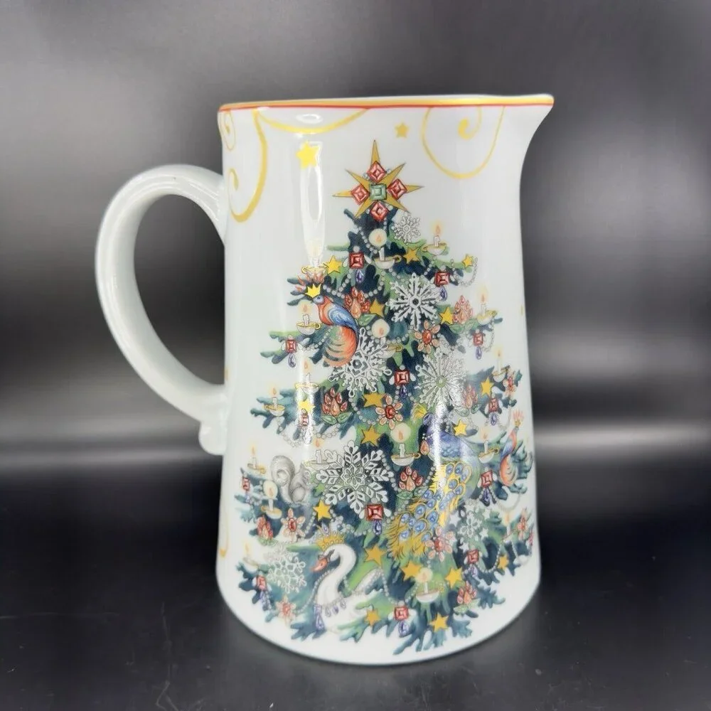 Williams Sonoma Twas The Night Before Christmas Ceramic Large Pitcher‎ Carafe
